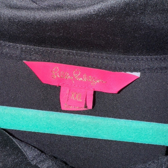 EUC Lilly Pulitzer Skipper Velour Popover Dress Black Size XXL - Picture 3 of 7